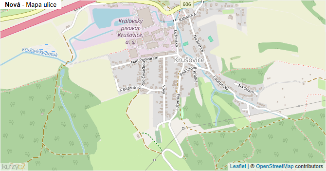 Nová - mapa ulice