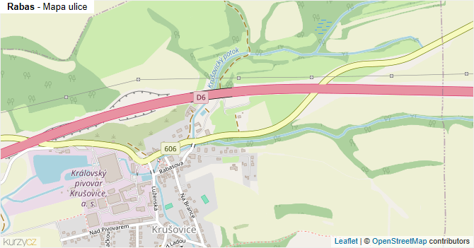 Rabas - mapa ulice