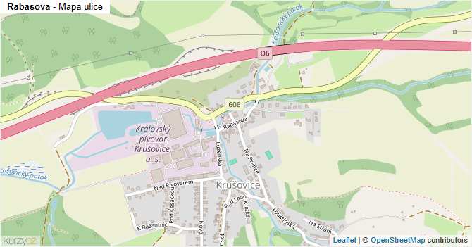 Rabasova - mapa ulice
