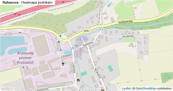 Rabasova - mapa podnikání