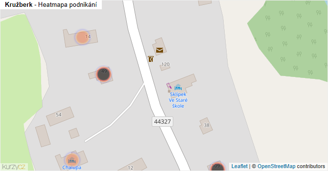 Kružberk - mapa podnikání
