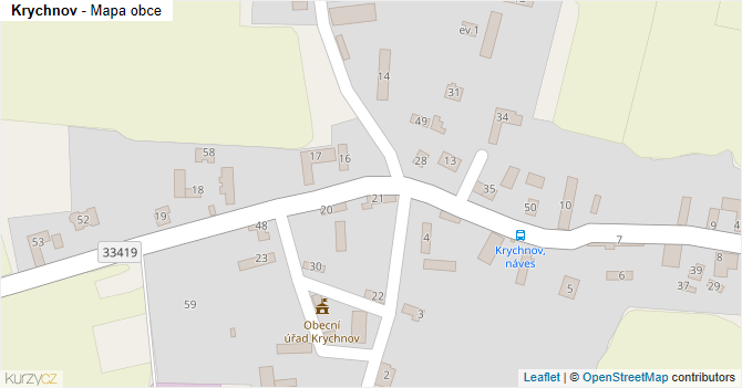 Krychnov - mapa obce