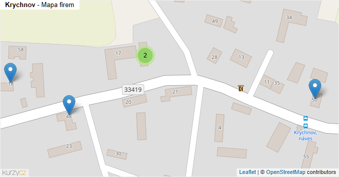 Krychnov - mapa firem