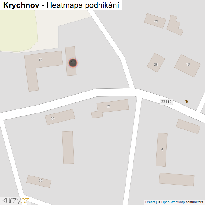 Mapa Krychnov - Firmy v obci.