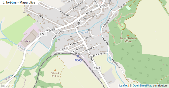 5. května - mapa ulice
