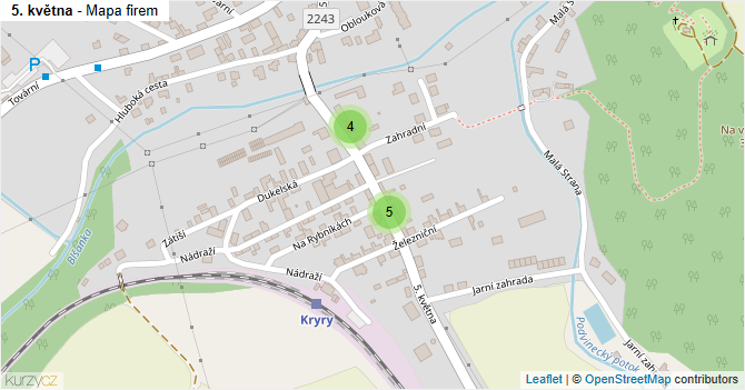 5. května - mapa firem