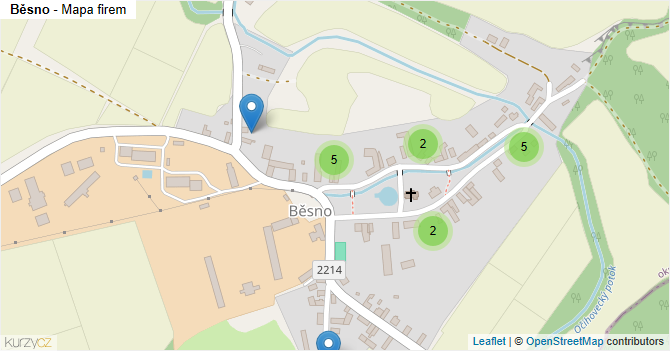 Běsno - mapa firem