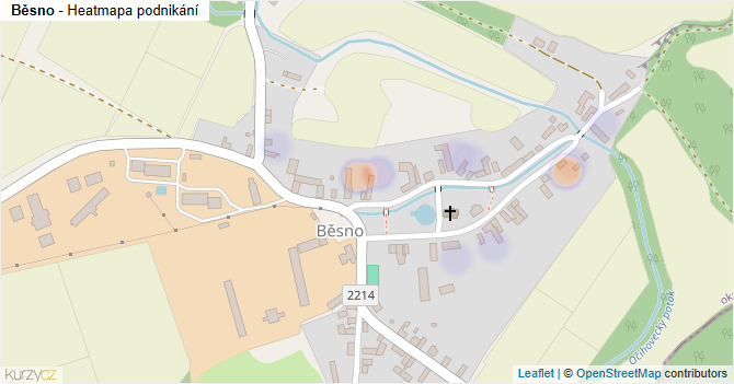 Běsno - mapa podnikání