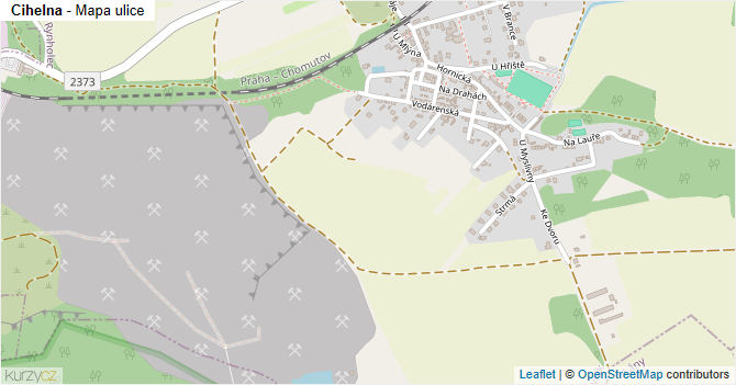 Cihelna - mapa ulice