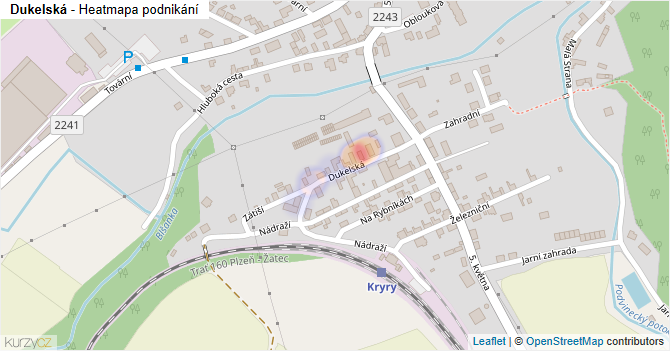 Dukelská - mapa podnikání