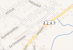 Hlavní v obci Kryry - mapa ulice