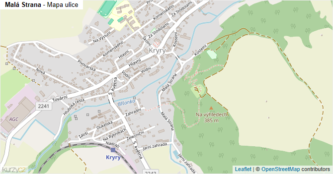 Malá Strana - mapa ulice