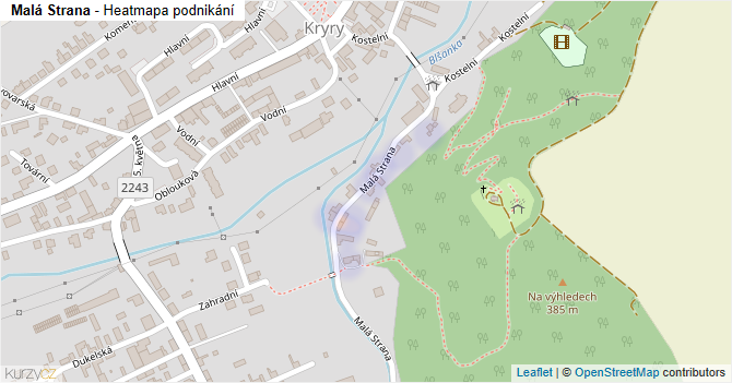 Malá Strana - mapa podnikání