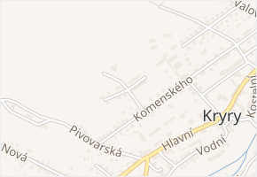 Na Výsluní v obci Kryry - mapa ulice
