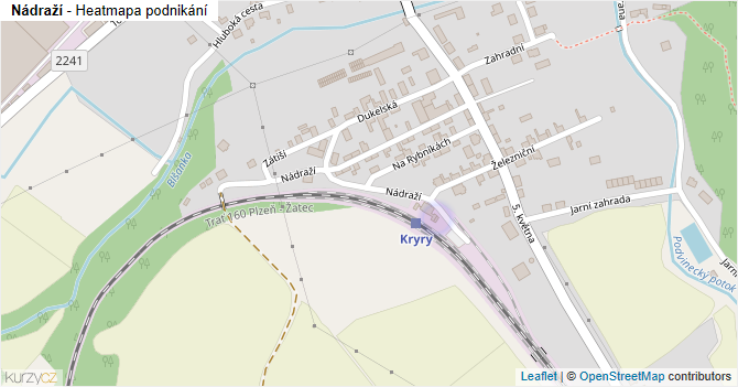 Nádraží - mapa podnikání