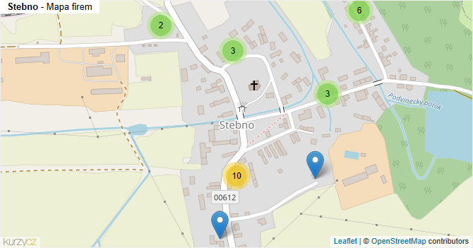 Stebno - mapa firem