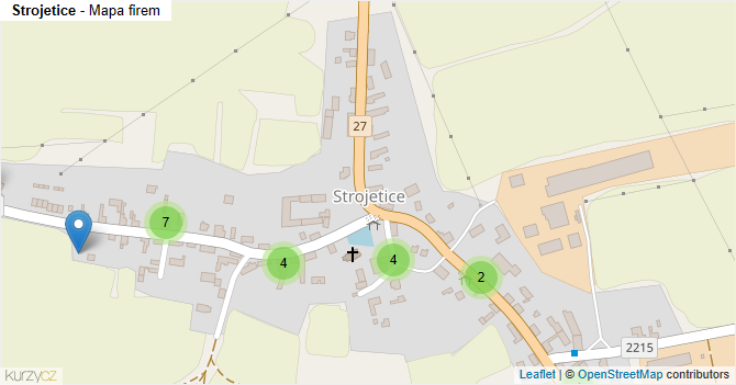 Strojetice - mapa firem