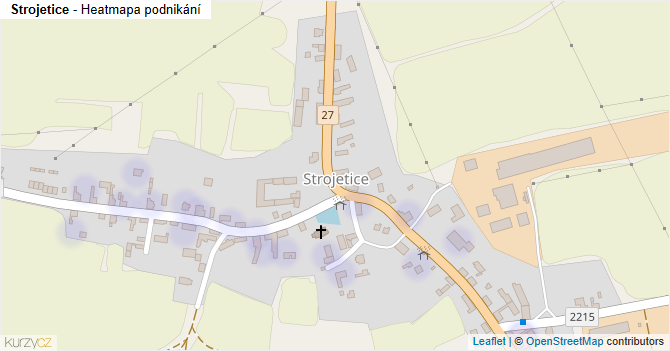 Strojetice - mapa podnikání