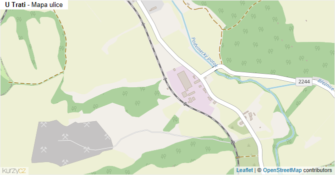 U Trati - mapa ulice