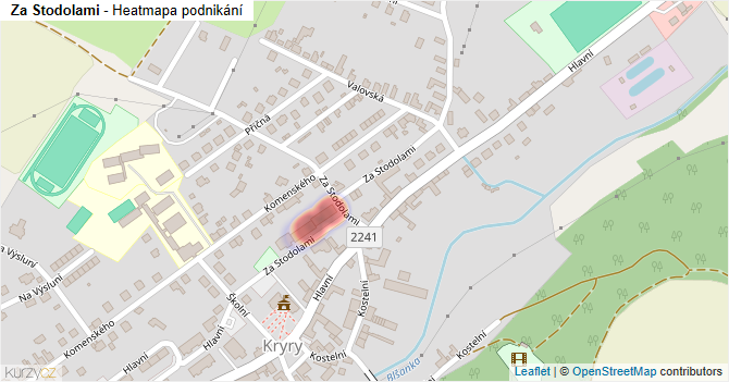 Za Stodolami - mapa podnikání