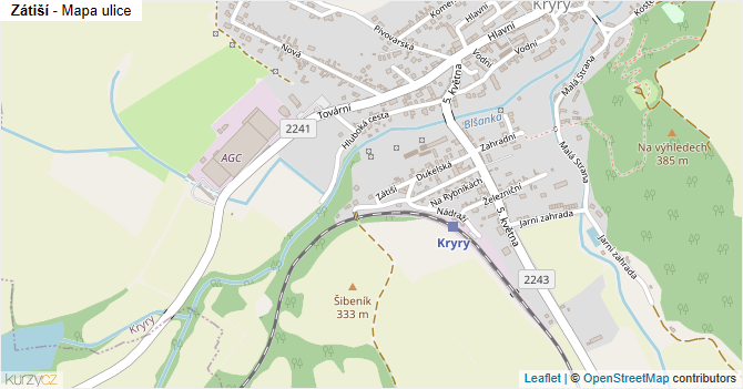 Zátiší - mapa ulice