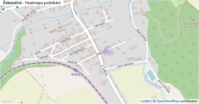 Železniční - mapa podnikání