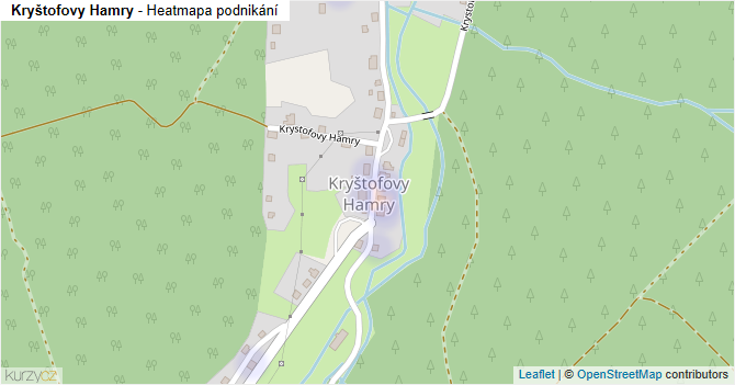Kryštofovy Hamry - mapa podnikání