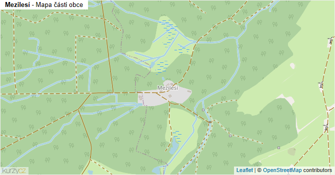 Mezilesí - mapa části obce