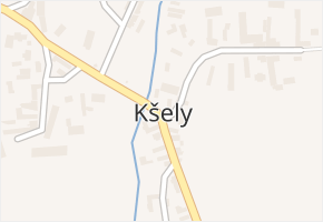 Kšely v obci Kšely - mapa části obce