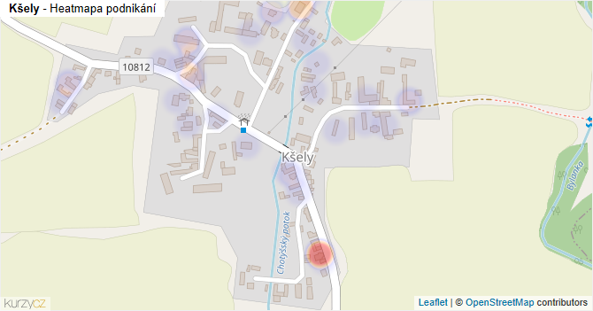 Kšely - mapa podnikání