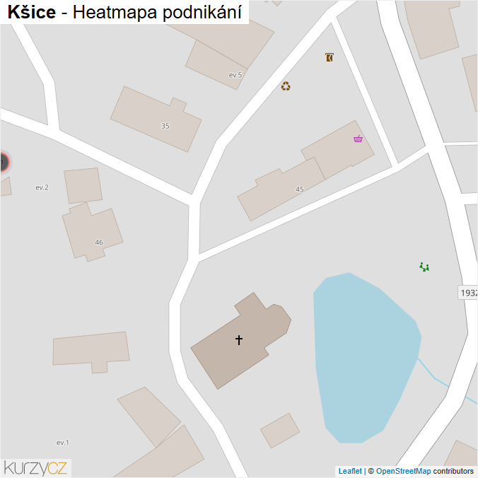 Mapa Kšice - Firmy v obci.