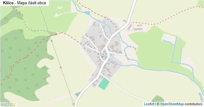 Kšice - mapa části obce