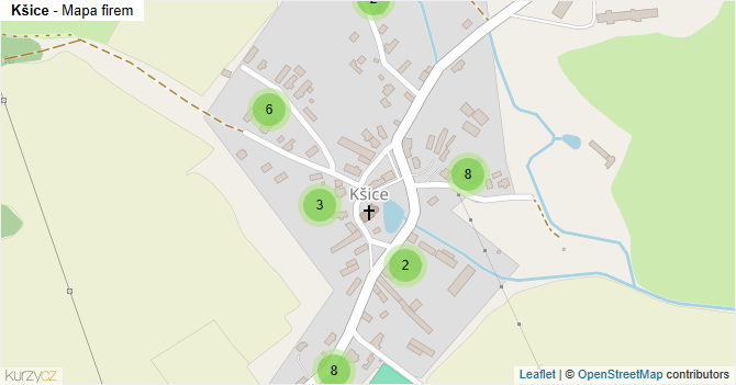 Kšice - mapa firem