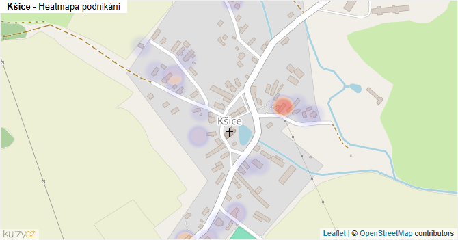 Kšice - mapa podnikání