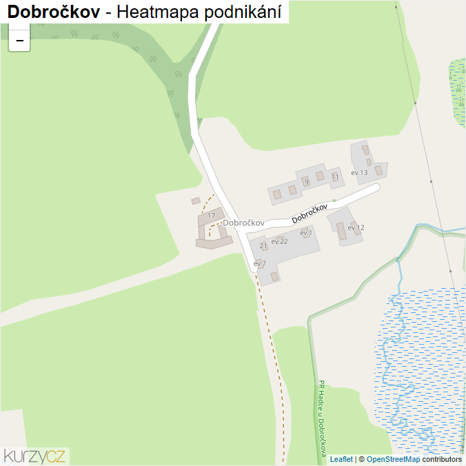 Mapa Dobročkov - Firmy v části obce.