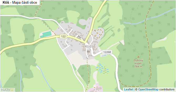 Ktiš - mapa části obce