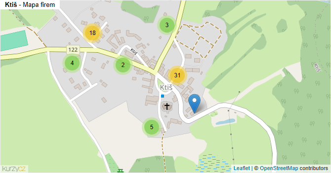 Ktiš - mapa firem