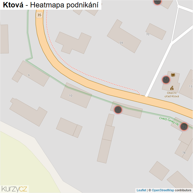 Mapa Ktová - Firmy v obci.