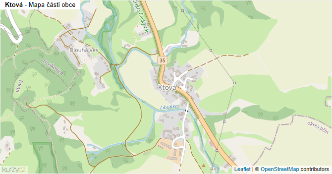 Ktová - mapa části obce