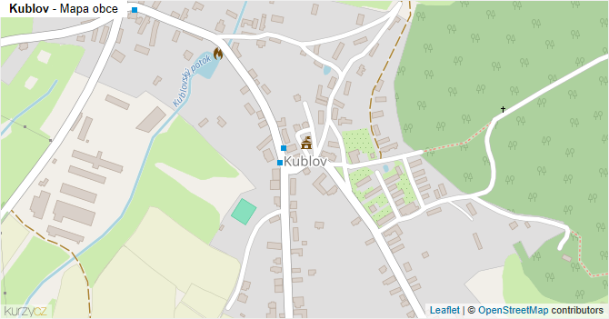 Kublov - mapa obce