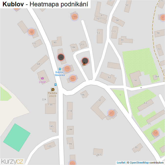 Mapa Kublov - Firmy v obci.