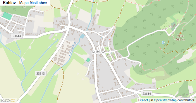 Kublov - mapa části obce