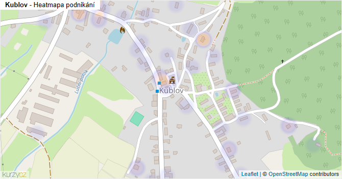 Kublov - mapa podnikání
