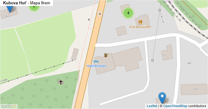 Kubova Huť - mapa firem