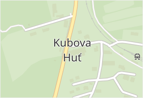 Kubova Huť v obci Kubova Huť - mapa části obce