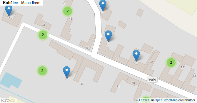 Kubšice - mapa firem