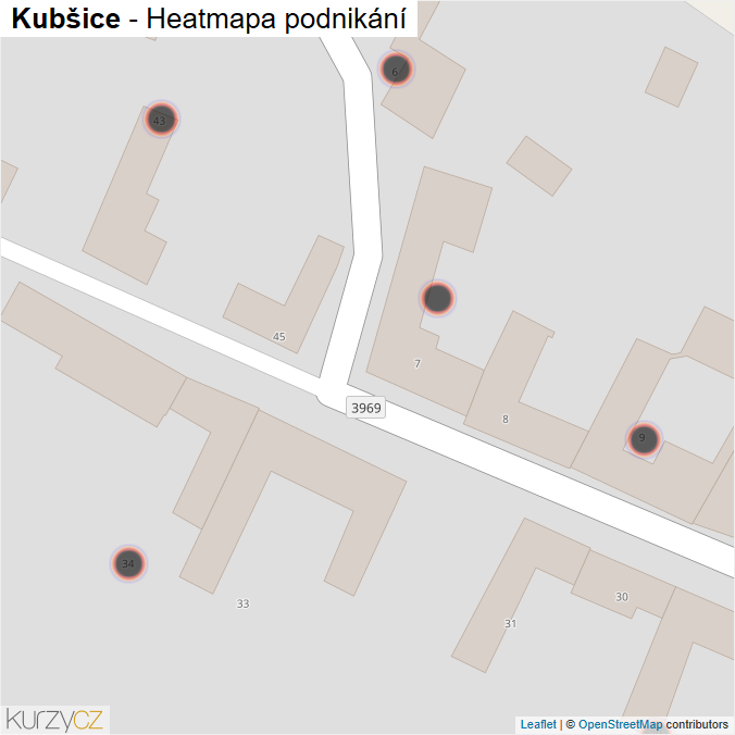 Mapa Kubšice - Firmy v obci.