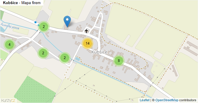 Kubšice - mapa firem