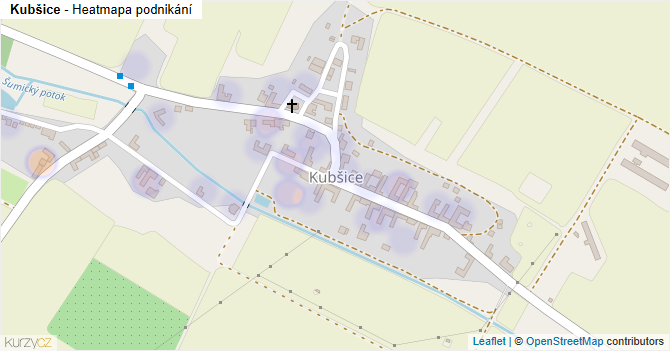 Kubšice - mapa podnikání