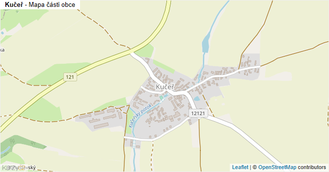 Kučeř - mapa části obce
